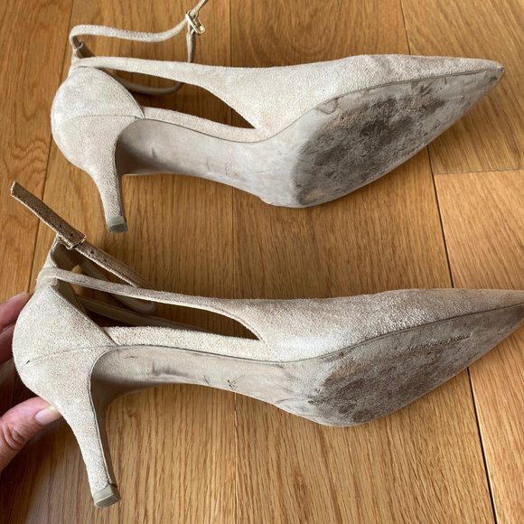 Alexander Wang 38 1/2 Strappy Suede Heels - Picture 4 of 6